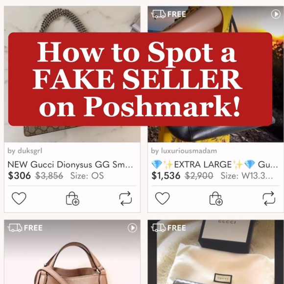 How to Spot a FAKE luxury seller on Poshmark! Help Keep Poshmark Safe! - Picture 1 of 1